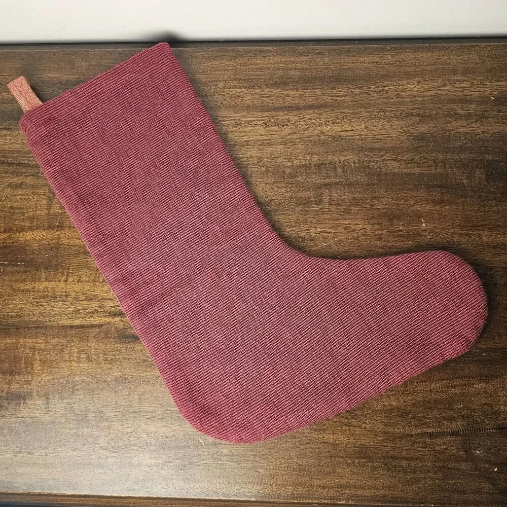 Vintage 1990s Needlepoint Christmas Stocking – Winter Horse & Sleigh Scene
